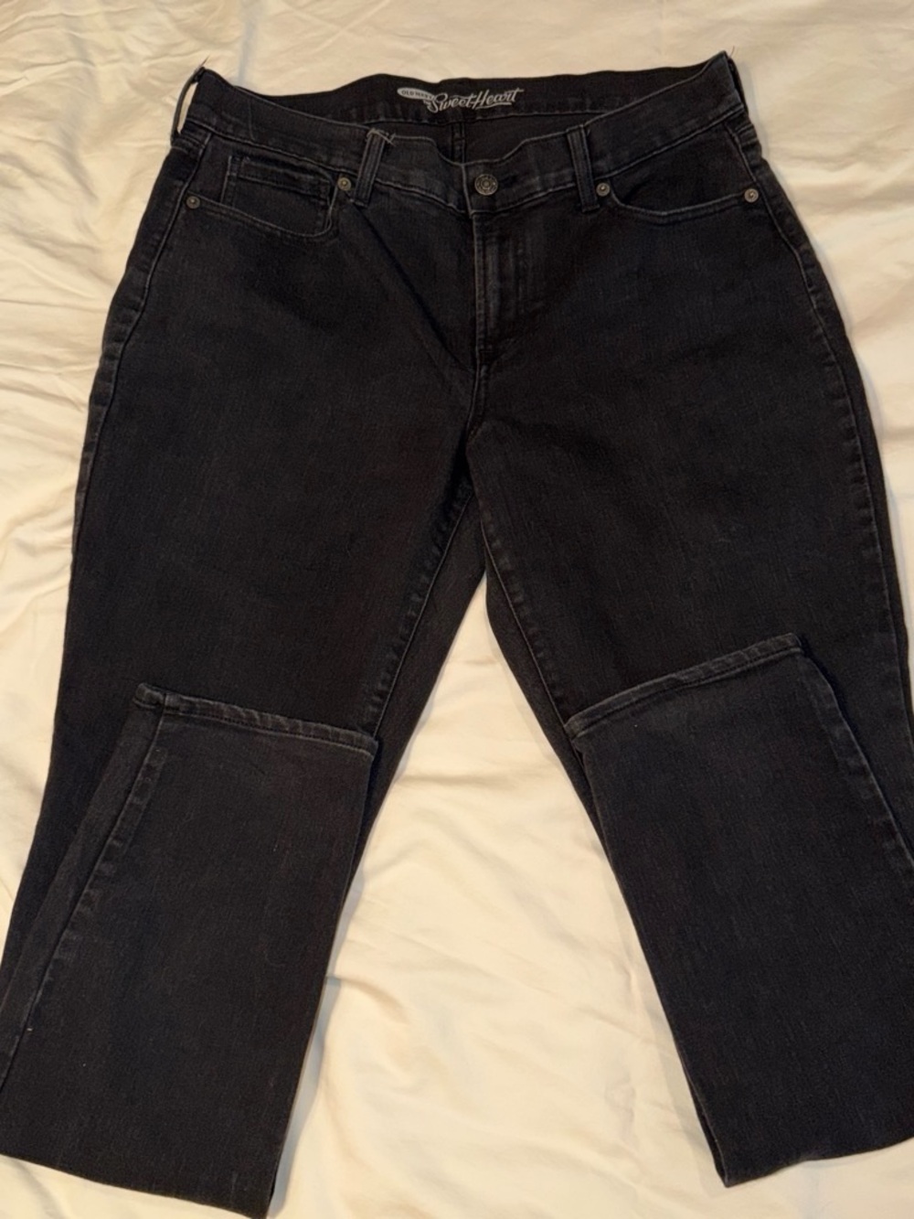 Old Navy Women's Dark Black Straight Leg Jeans